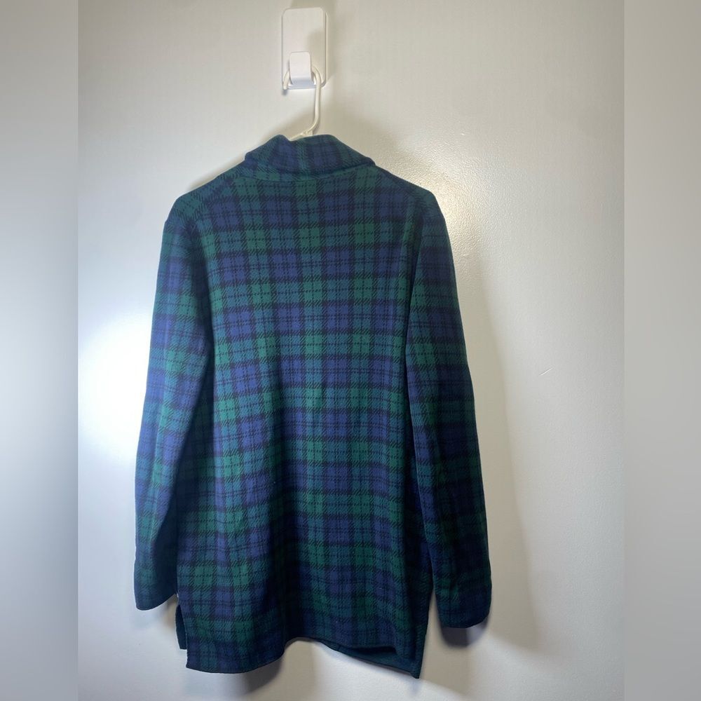 J. Crew Women's Tartan Blazer - Navy and Emerald - Picture 4 of 5